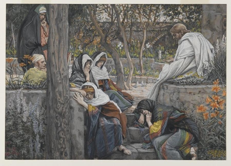 James Tissot Jesus Mary Magdalene And Martha At Bethany Painting By Les Classics Fine Art