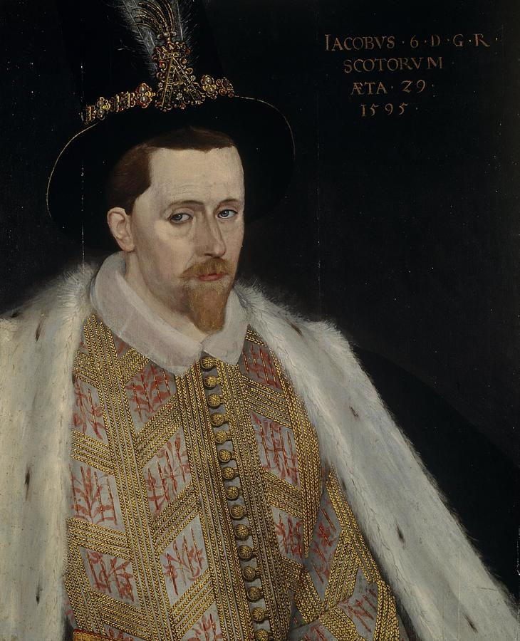 James VI and I King of Scotland King of England and Ireland Painting by ...