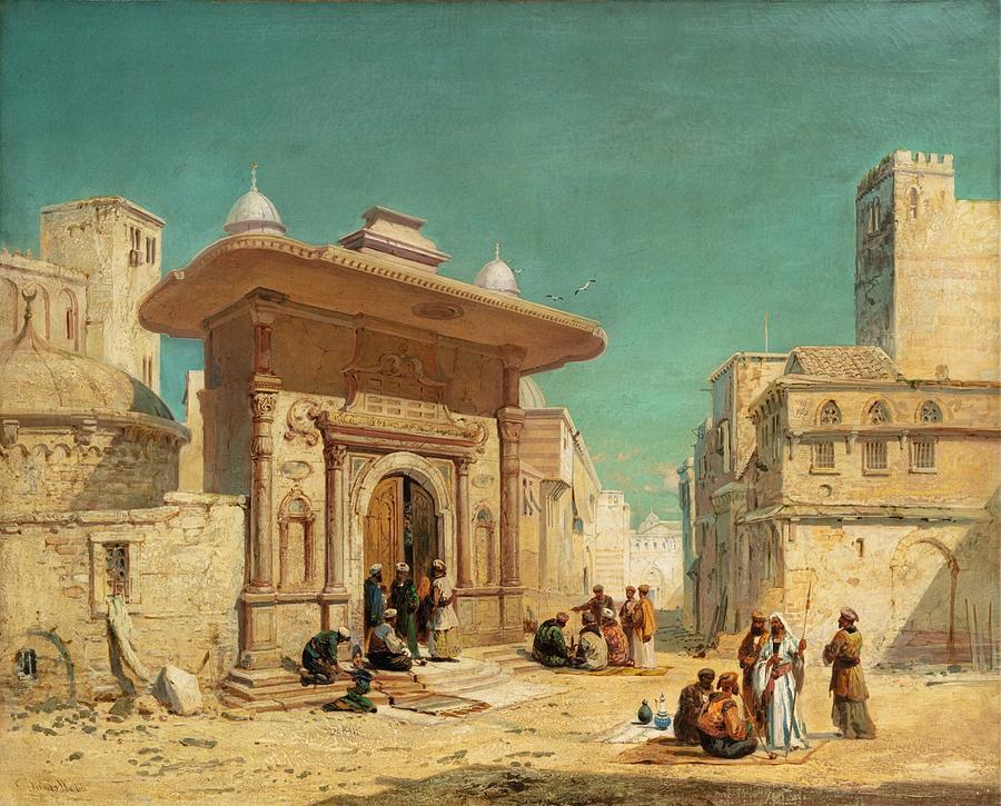 JAMES WEBB British 1825-1895 THE ST. SOPHIA GATE, CONSTANTINOPLE Painting by Artistic Rifki
