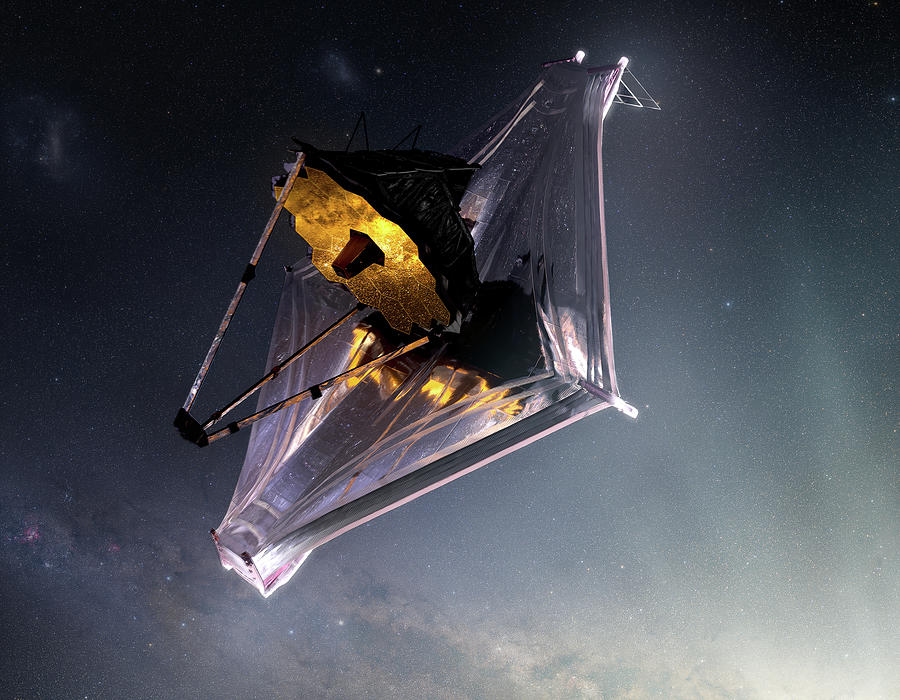 James Webb Space Telescope - Artist Conception Digital Art by Eric Glaser