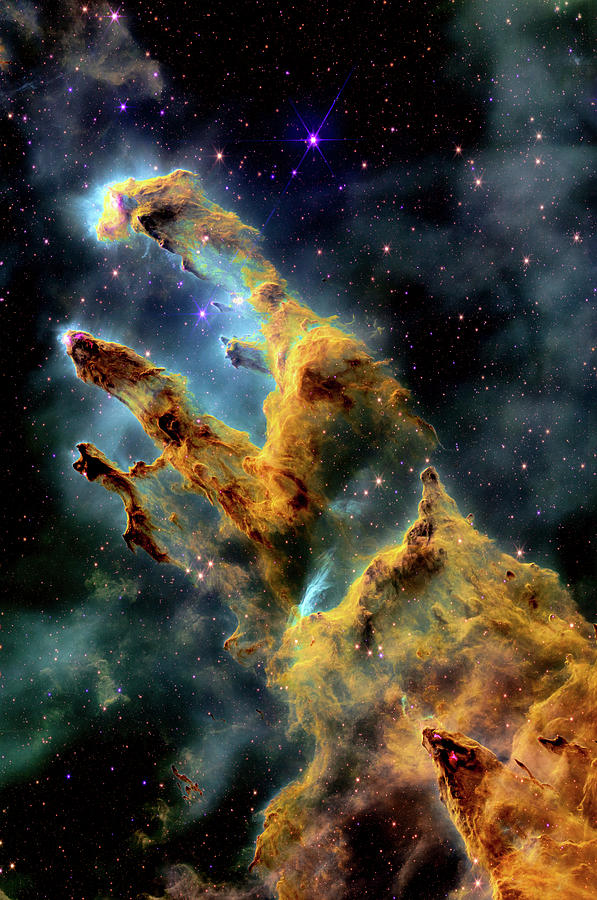 James Webb Space Telescope - Pillars of Creation - NIRCam Image - Vertical - Special Edition Photograph by Eric Glaser
