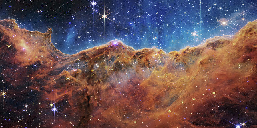 James Webb Telescope The Cosmic Cliffs in Carina Photograph by Adam Romanowicz