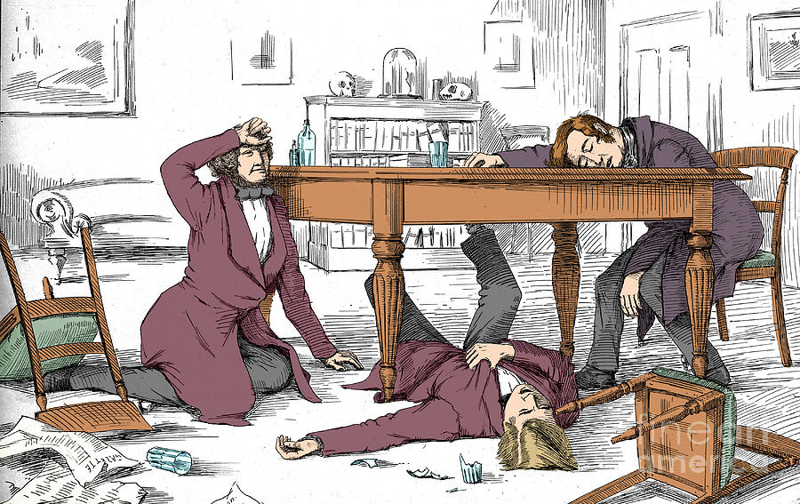 James Young Simpson and Friends Testing Chloroform, 1830s Photograph by Science Source
