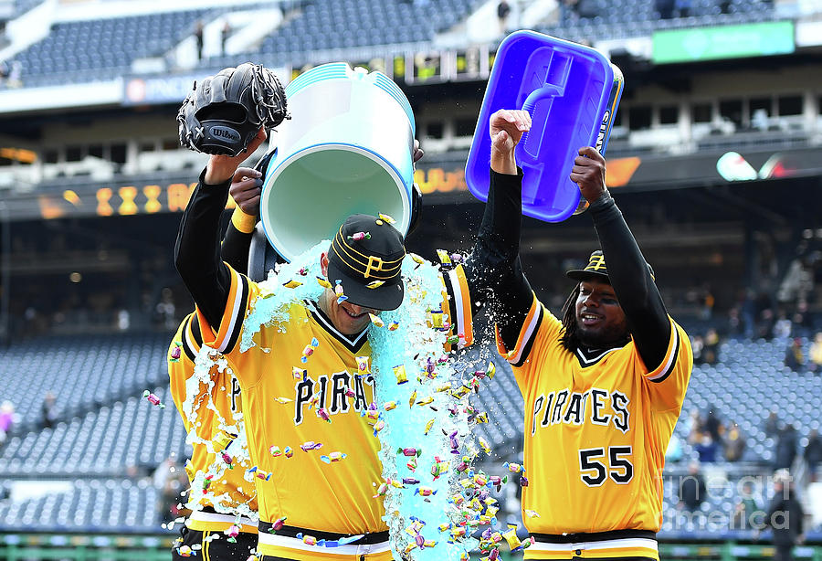 Jameson Taillon and Starling Marte Photograph by Joe Sargent