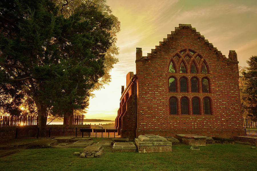 Jamestowne Church At Sunset Photograph