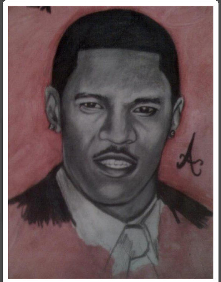 Jamie Foxx Drawing by Andre Silvera