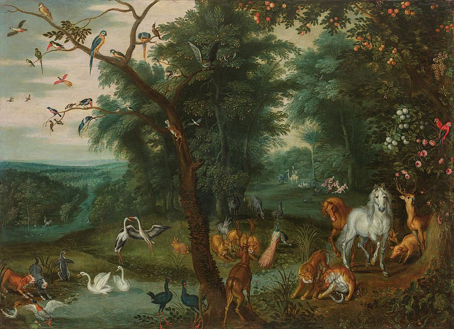 Jan Brueghel The Younger Paradise Landscape With The Creation Of Eve ...