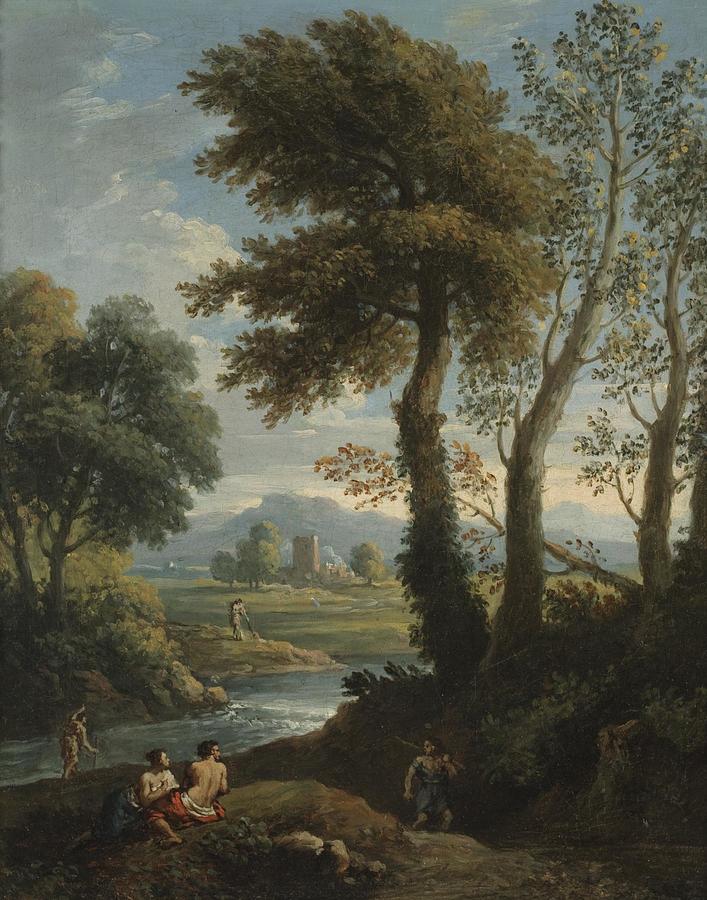 Jan Frans Van Bloemen, Called Orizzonte Flemish, Worked In Italy, 1662 - 1749 Idyllic Landscape Painting