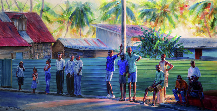Saint Lucia Painting - Jan Labowi by Jonathan Gladding Saint Lucia Painting - Jan Labowi by Jonathan Gladding