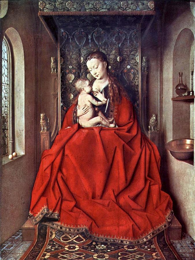 Jan van Eyck - Lucca Madonna Painting by Les Classics - Pixels