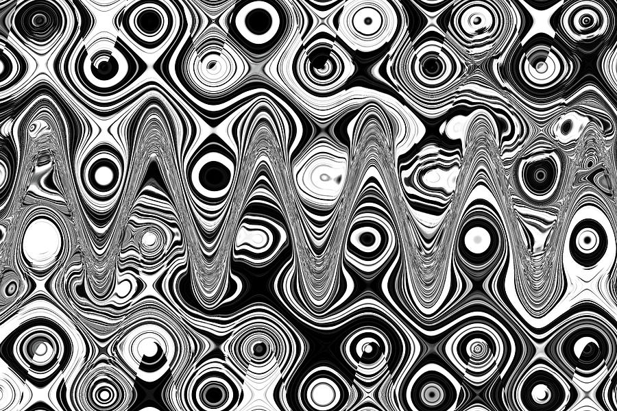 JancArt #2602p Black and White Abstract Digital Art by Tom Janca