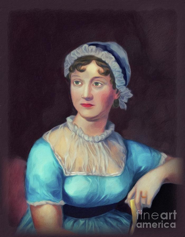 Vintage Painting - Jane Austen, Literary Legend by Esoterica Art Agency