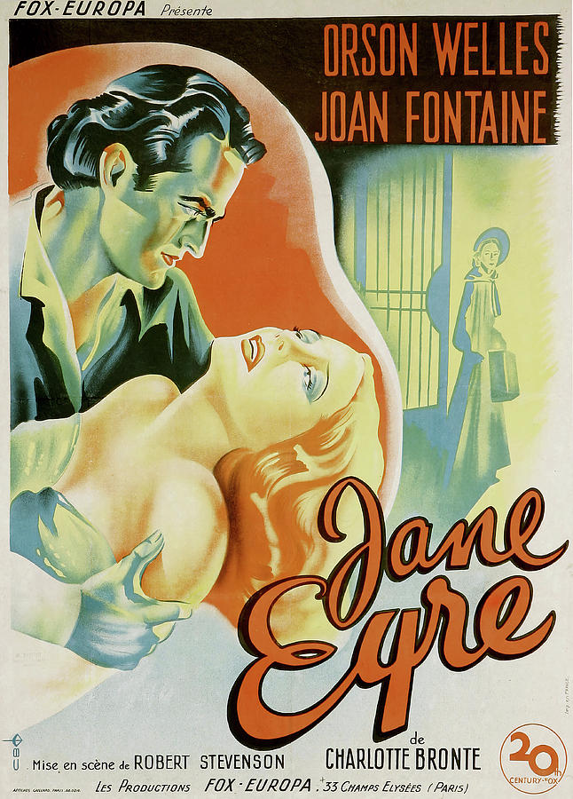 Jane Eyre 1944 - art by Constanin Belinsky  Mixed Media by Movie World Posters