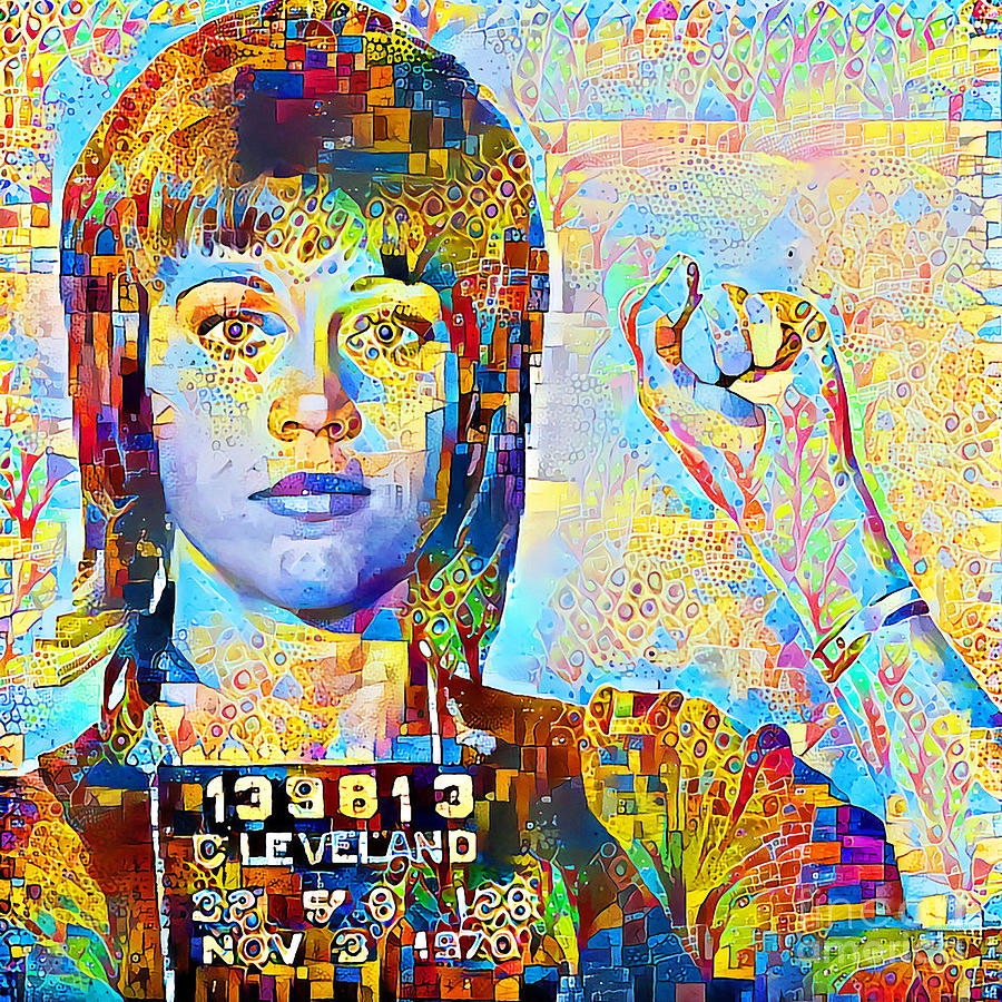 Jane Fonda Mugshot in Contemporary Vibrant Happy Color Motif 20200428 Photograph by Wingsdomain Art and Photography