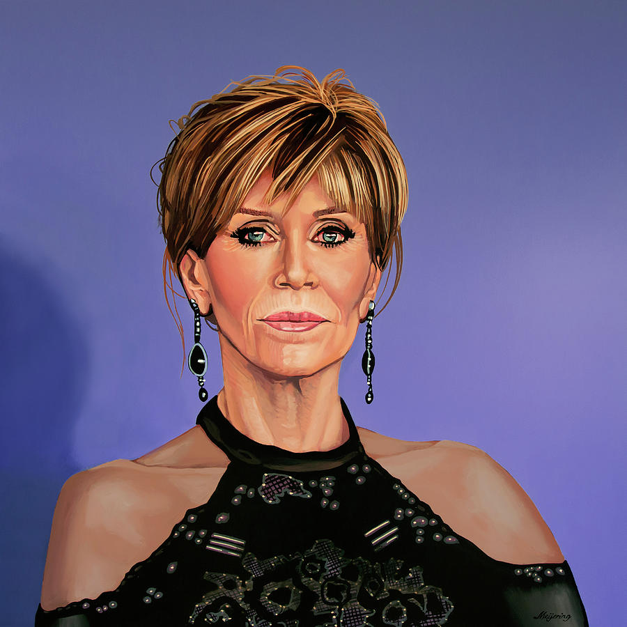 Jane Fonda Painting Painting by Paul Meijering
