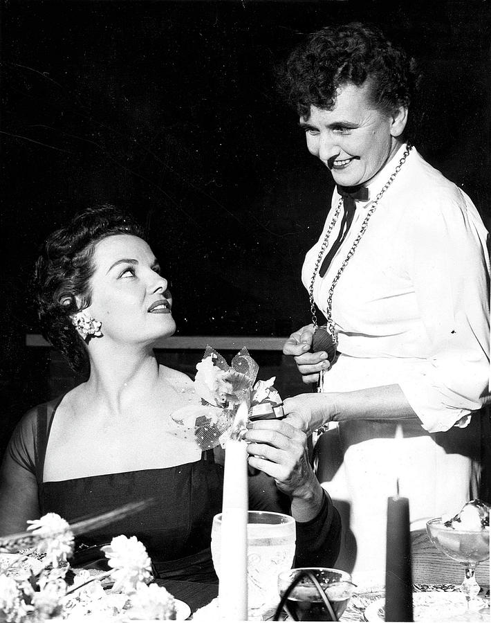 Jane Russell and my Mom  Photograph by Imagery-at- Work
