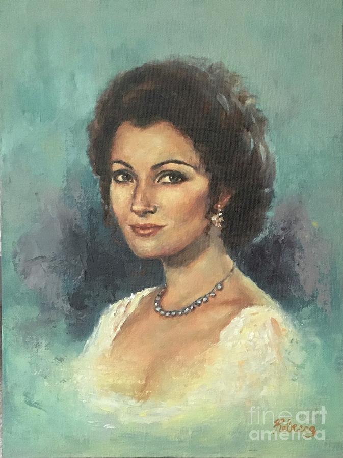 Jane Seymour Painting - Jane Seymour portrayed Elise McKenna  in a movie somewhere in time by Rebecca Mike