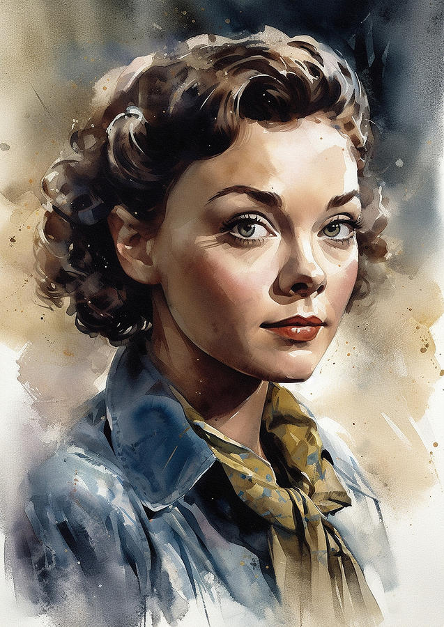 Jane Wyman 01 Digital Art by Thuy Dinh Thi - Pixels