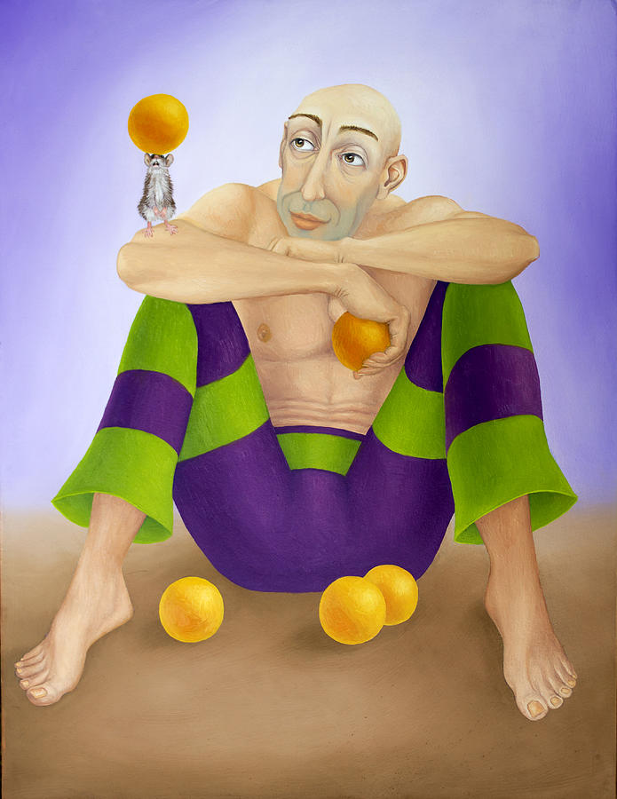 Janek The Juggler Painting by Hone Williams