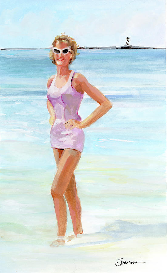 Janet in Lavender Painting by Mary Sparrow