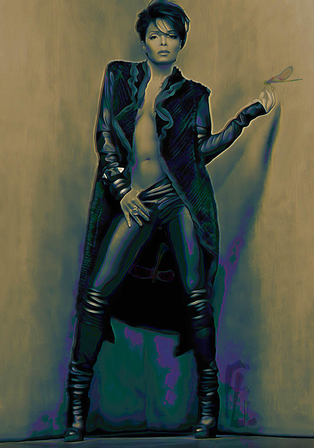 Janet Jackson Painting - Janet Jackson 3 by Byron FLi Walker