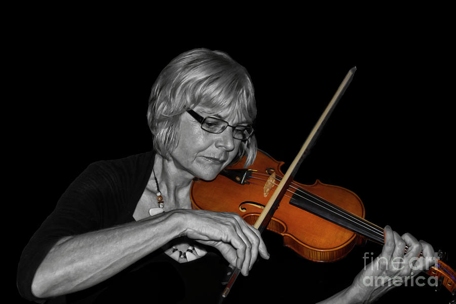 Janet Playing The Viola Photograph by Al Bourassa