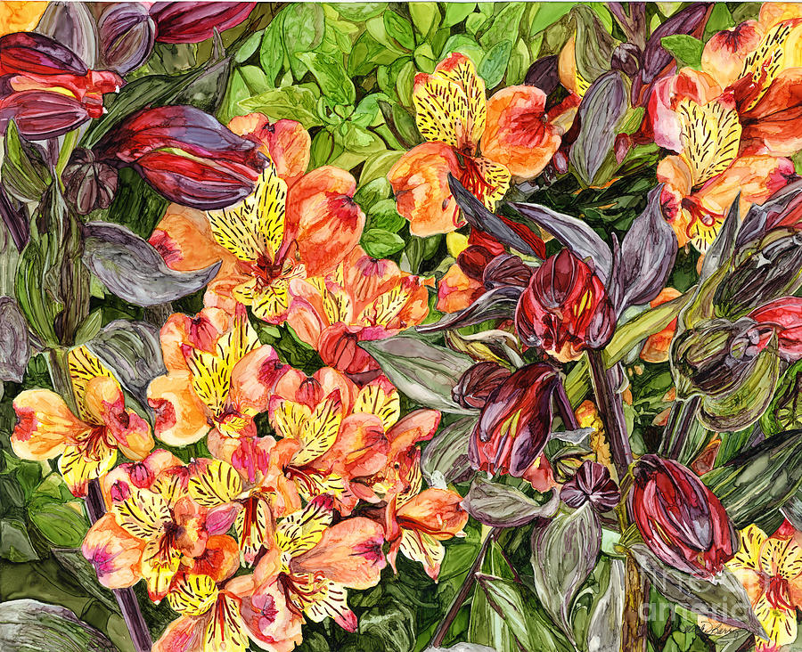 Janets Garden Painting by Vicki Baun Barry