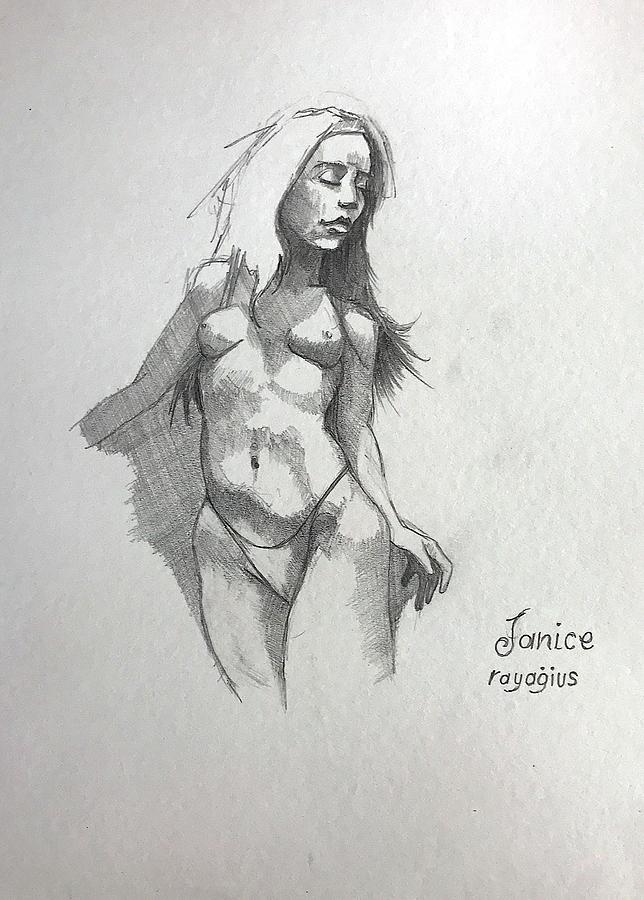 Janice Drawing by Ray Agius