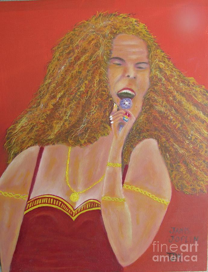 Janis Joplin American Singer Painting by Anthony Morretta