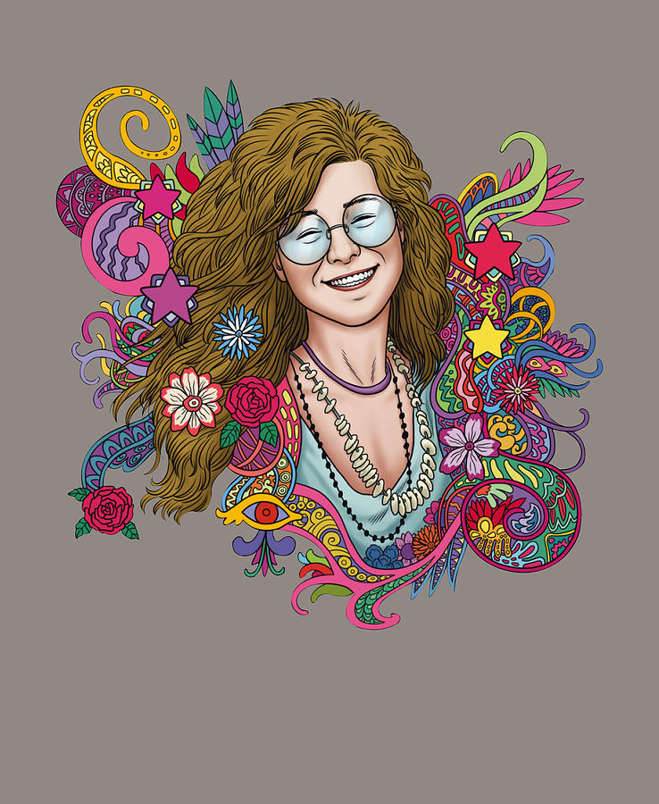 Janis Joplin Color Digital Art by Mikayla Dines - Fine Art America