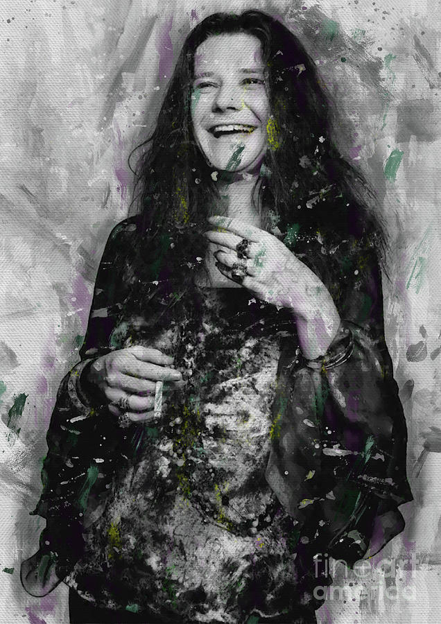 Uregelmæssigheder Overholdelse af Brise Janis Joplin Digital Painting Digital Art by Howard Garner - Pixels