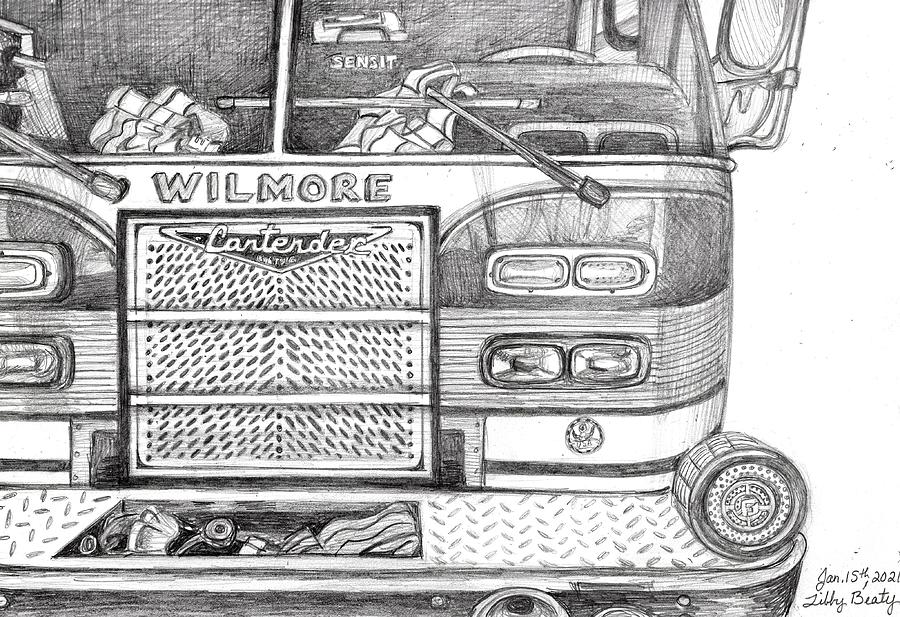 January 15th 2021 Firetruck from the Wilmore Fire Department Drawing by ...