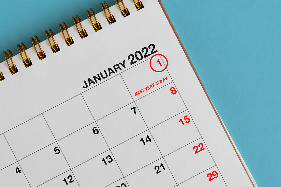 January 1st 2022 Calendar Photograph by Nora Carol Photography