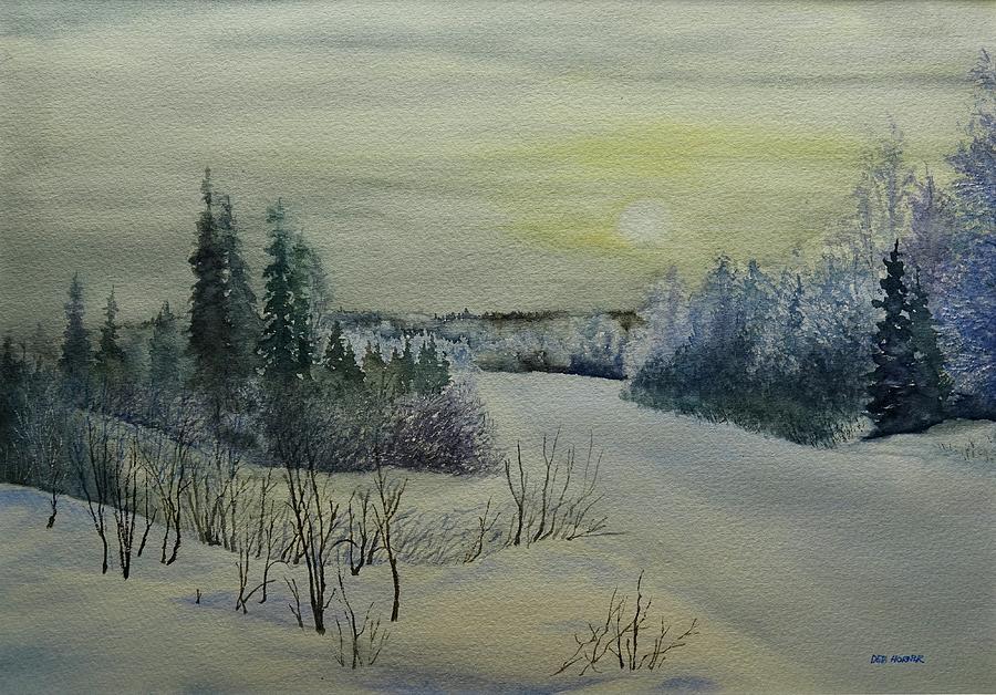 January Sky Painting by Deborah Horner