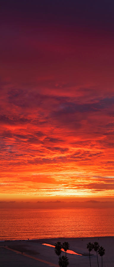 January Sunset - Vertirama 2 Photograph by Gene Parks