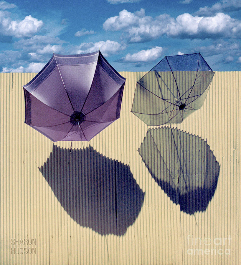 Japan abstract photography - Drying Umbrellas Photograph by Sharon Hudson