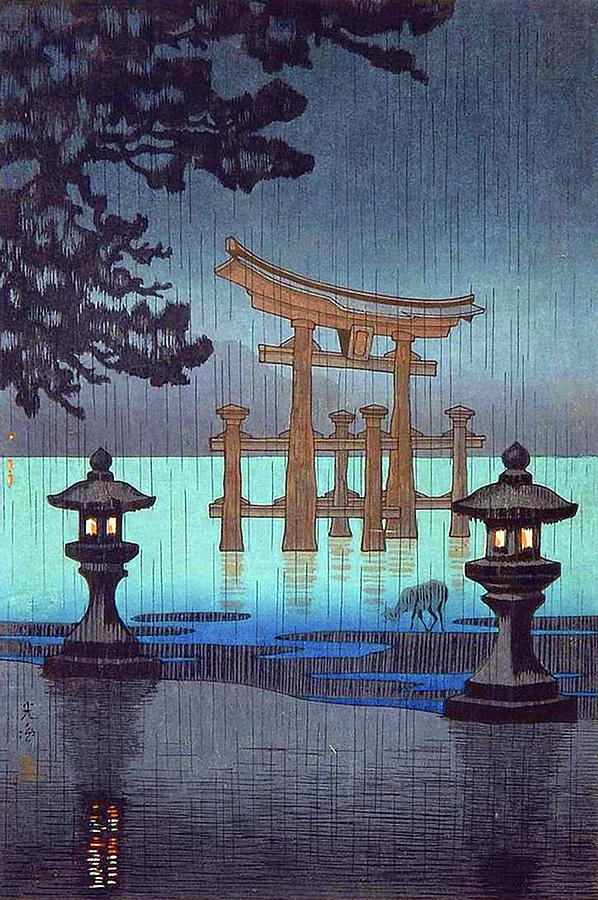 Japan, Autumn Rain Digital Art by Long Shot
