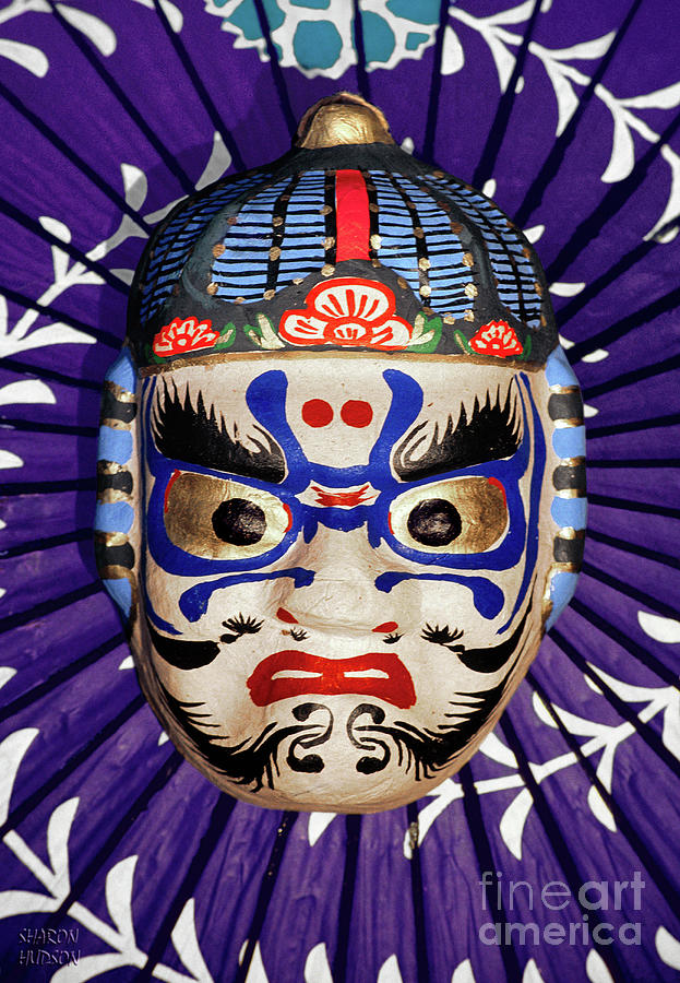 Japan folk art photographs - Japanese Mask Photograph by Sharon Hudson