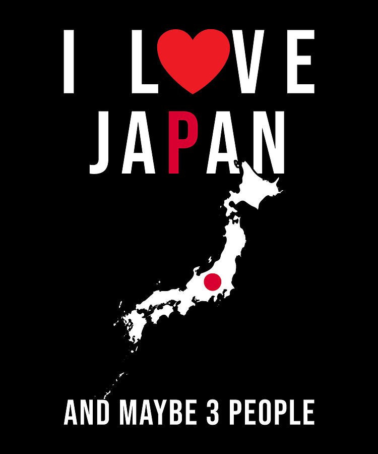 Japan I Love Japan Design Digital Art by Manuel Schmucker - Pixels