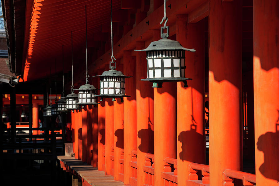 Japan Rising Sun Collection - Red Temple Columns Photograph by Philippe HUGONNARD