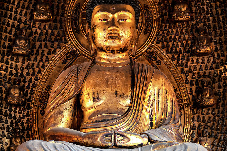 Japan Rising Sun Collection - The Golden Buddha I I Photograph by Philippe HUGONNARD