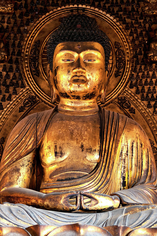 Japan Rising Sun Collection - The Golden Buddha Photograph by Philippe HUGONNARD