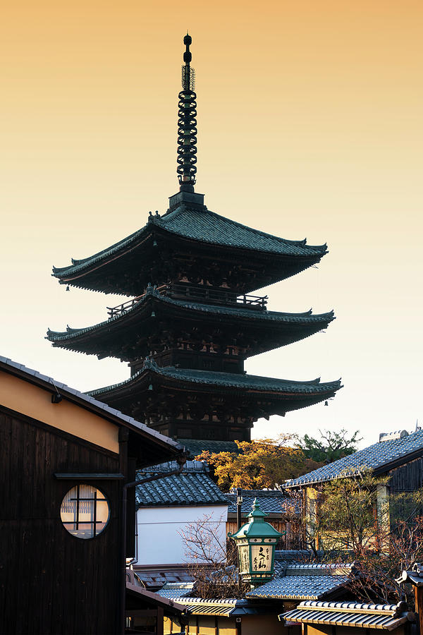 Japan Rising Sun Collection - Yasaka Pagoda at Sunset V Photograph by Philippe HUGONNARD