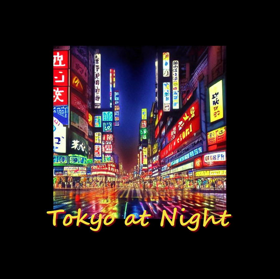 Japan Shibuya Tokyo At Night By Kana Kanjin Digital Art By Douxie Grimo Fine Art America