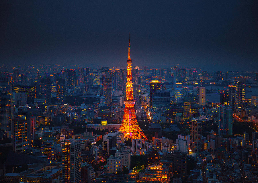 Japan - 'Tokyo Tower Night' Digital Art by Little Japan - Fine Art America