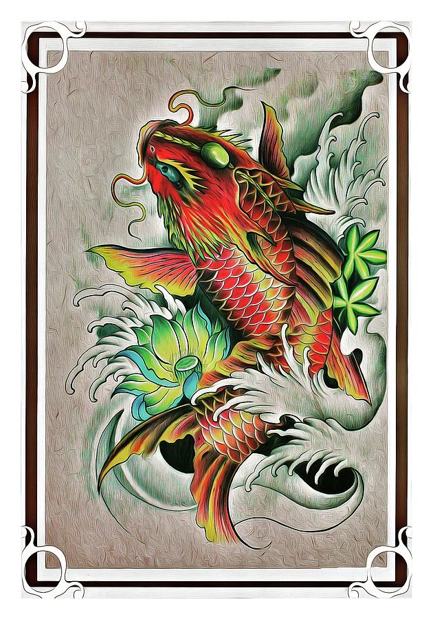 Japanese Art Koi Fish 30 Digital Art by Printable Art - Fine Art America