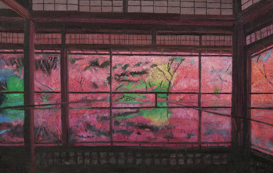 Japanese Autumn Garden Painting by Masami IIDA