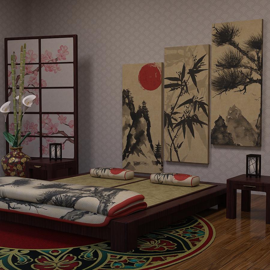 japanese art for bedroom