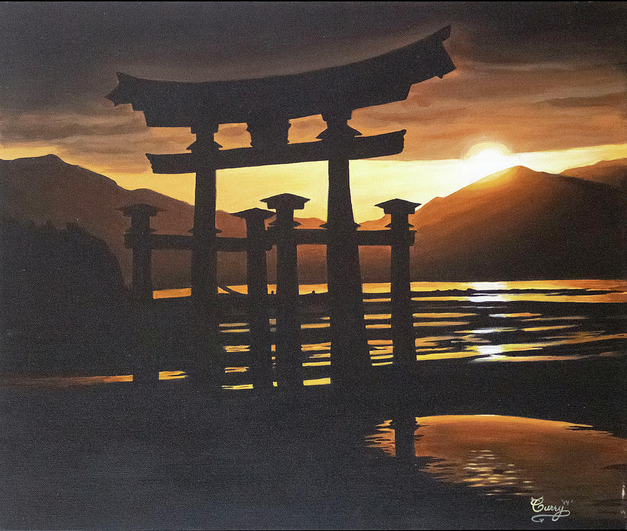 Japanese Blessing Painting by Myron Curry
