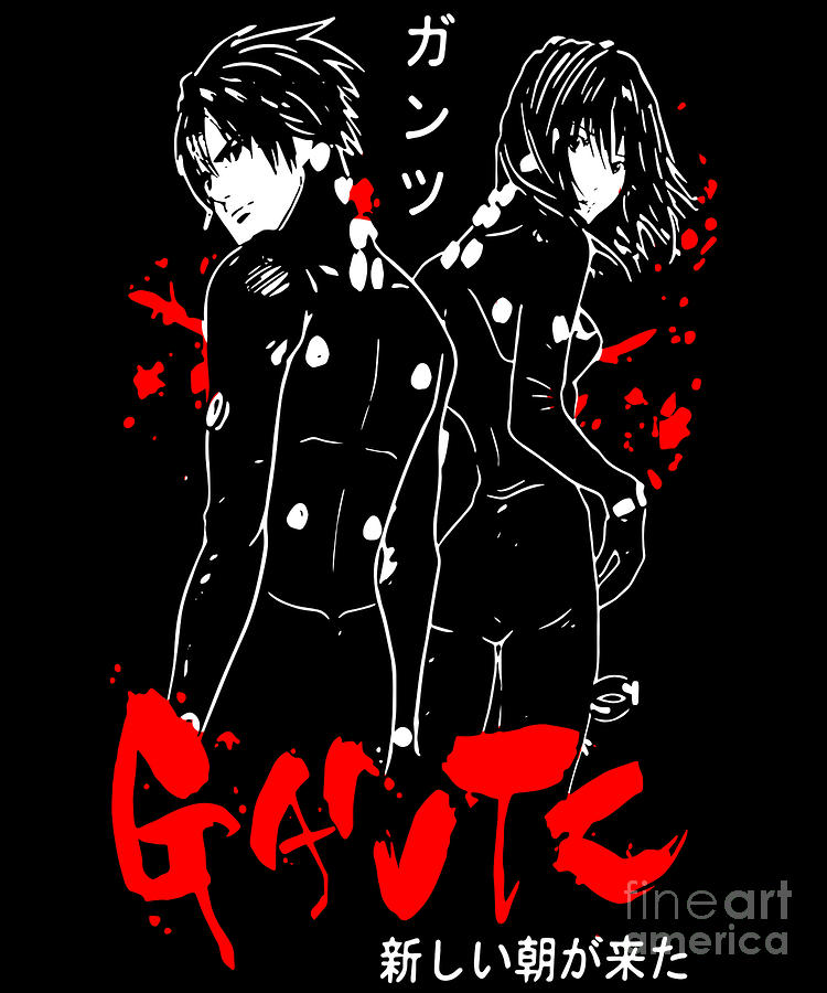 Japanese Classic Gantz Kei Kurono and Tae Kojima Drawing by Fantasy ...